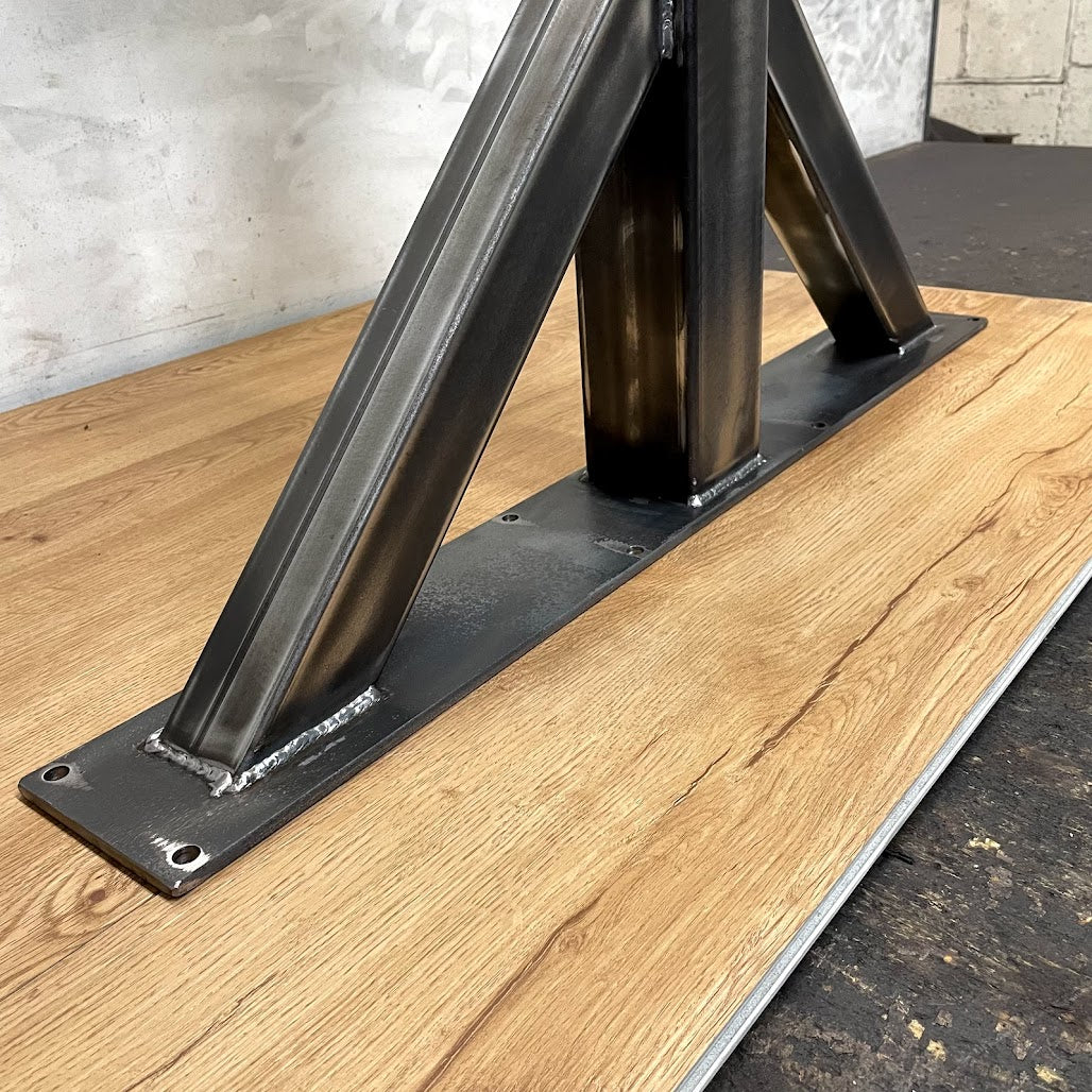 Metal Table Legs - Set of Two - Made in the US - Farmhouse X Trestle Style - Any Size