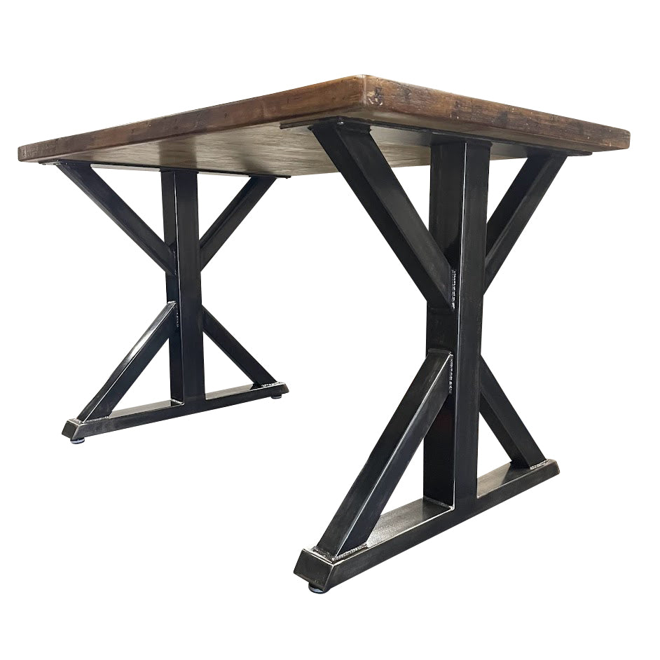 Metal Table Legs - Set of Two - Made in the US - Farmhouse X Trestle Style - Any Size
