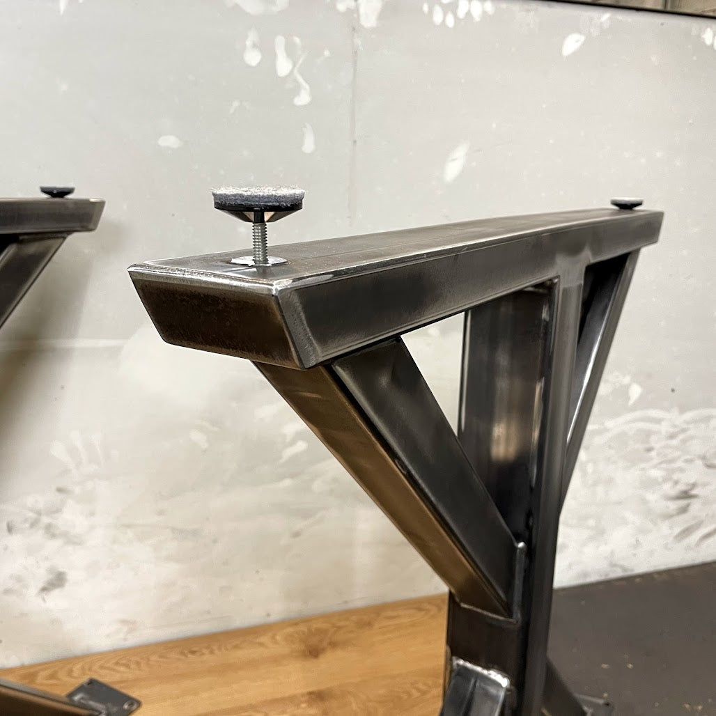 Metal Table Legs - Set of Two - Made in the US - Farmhouse X Trestle Style - Any Size