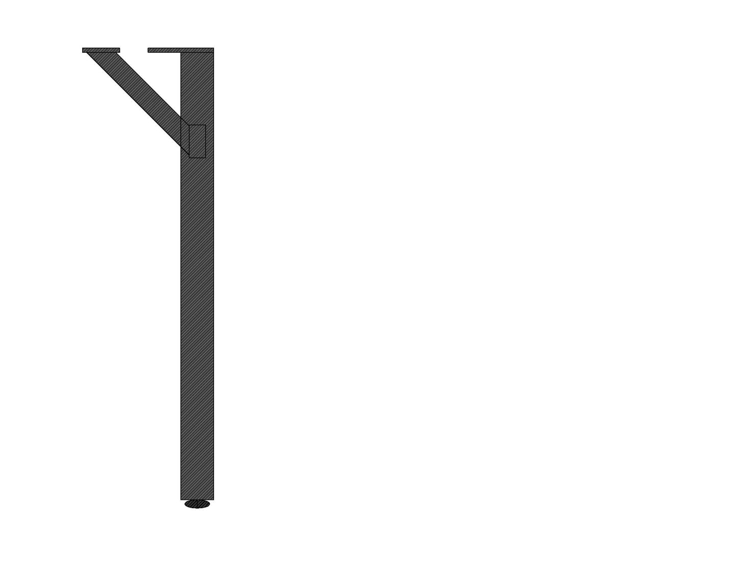 Set of Two U Style Table Legs with 45 Degree Brackets - Hold for B