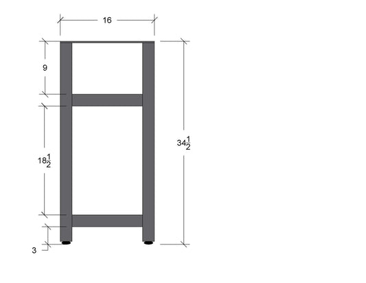 Two Sets H Style Table Legs with Two Cross Bars - Custom order for B