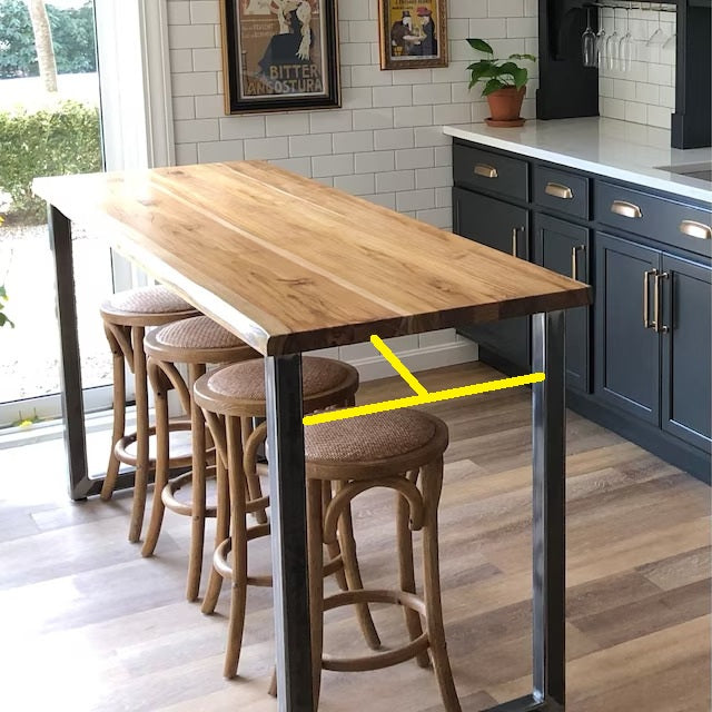 Set of Two U Style Table Legs with 45 Degree Brackets - Hold for B