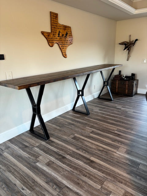 Metal Table Legs - Set of Two - Made in the US - X with Square Middle - Any Size