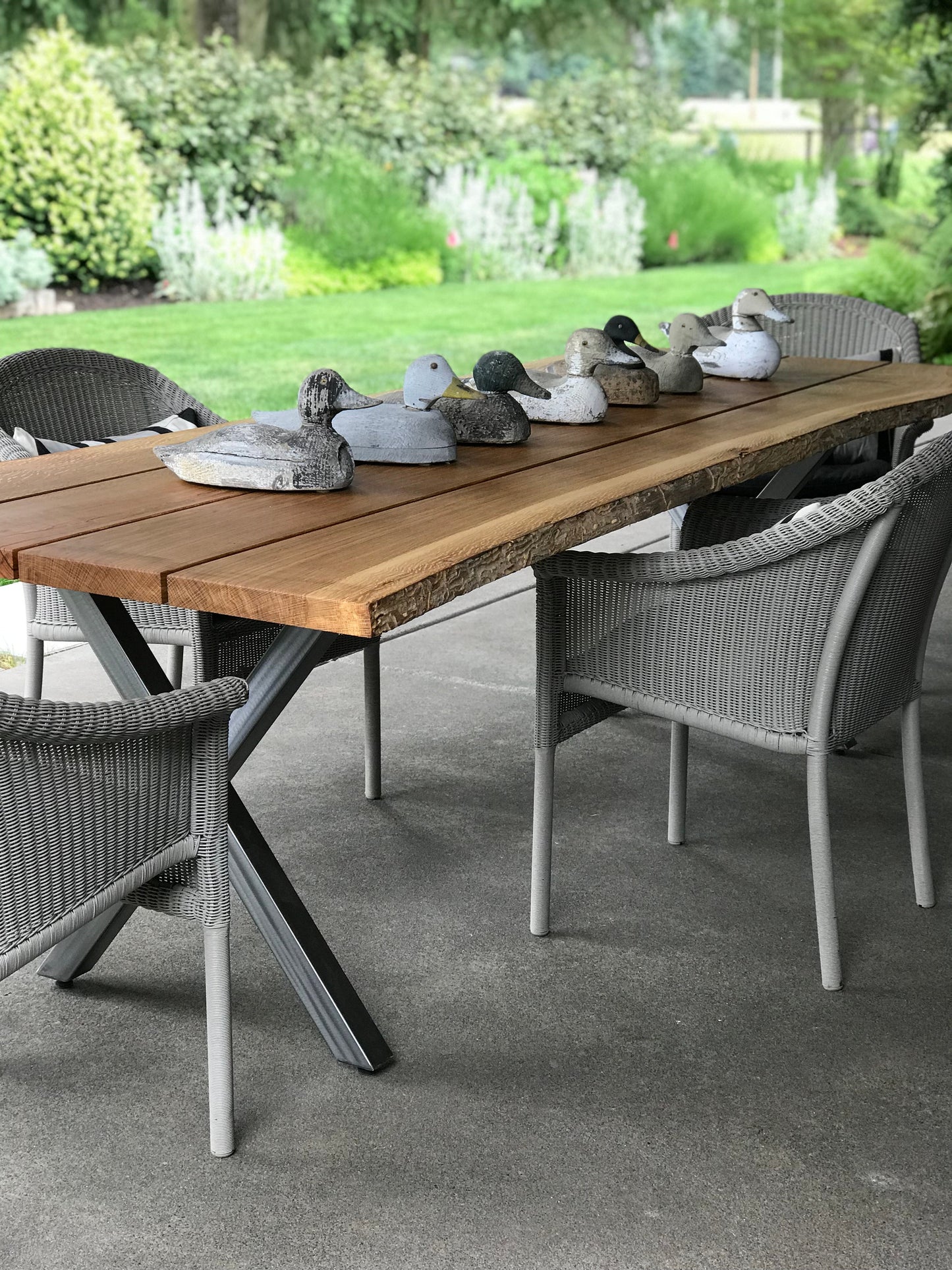 Metal Table Legs - Set of Two - Made in the US - X Style - Any Size