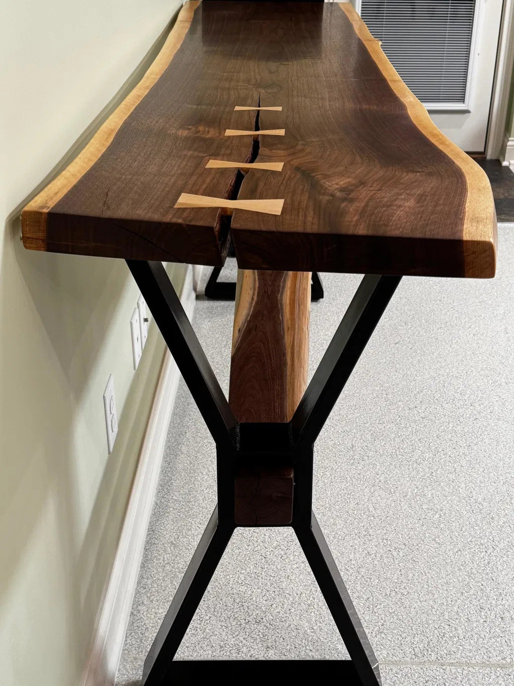 Metal Table Legs - Set of Two - Made in the US - X with Square Middle - Any Size