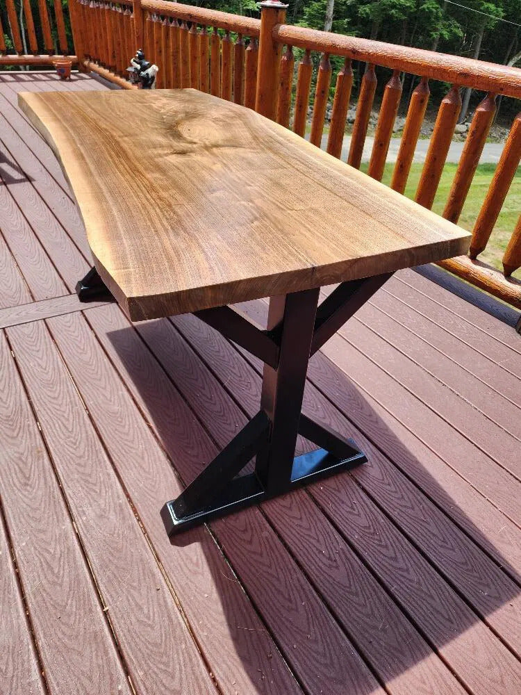 Metal Table Legs - Set of Two - Made in the US - Farmhouse X Trestle Style - Any Size