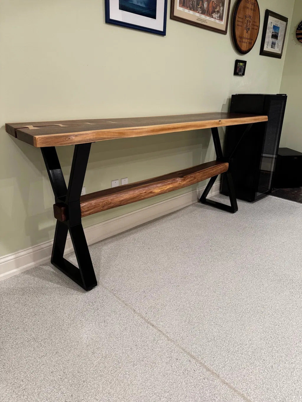 Metal Table Legs - Set of Two - Made in the US - X with Square Middle - Any Size