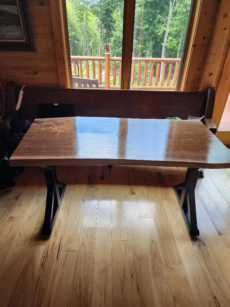 Metal Table Legs - Set of Two - Made in the US - Farmhouse X Trestle Style - Any Size
